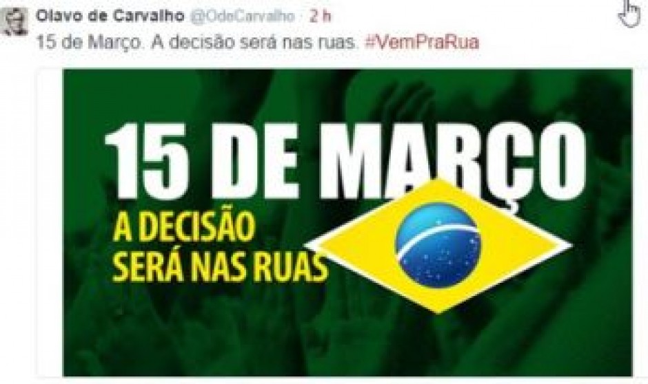 INTERVENCIONISTAS partem para a RUA nesse dia 15. E acreditam que podem ser REPUDIADOS.