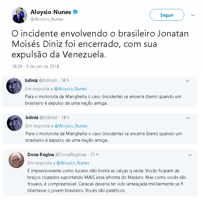 INCIDENTE! Declarações de ALOYSIO NUNES causam indignação nas REDES SOCIAIS