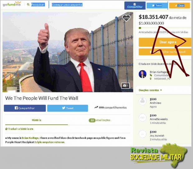 gofundme donald trump wall money