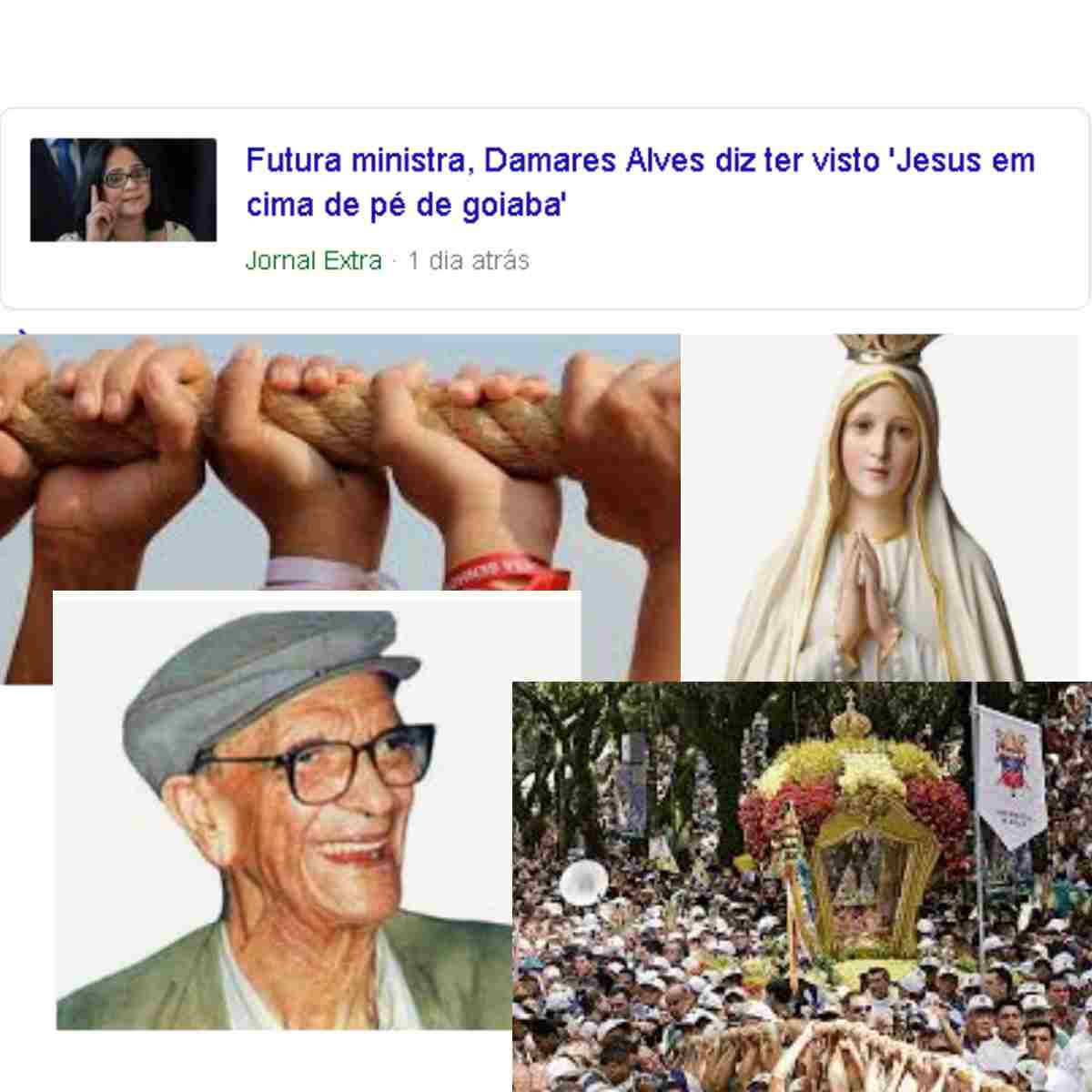 Bolsonaro, Damares Alves e a hipocrisia da mídia no trato com Fátima, Chico Xavier e a Virgem de Nazaré