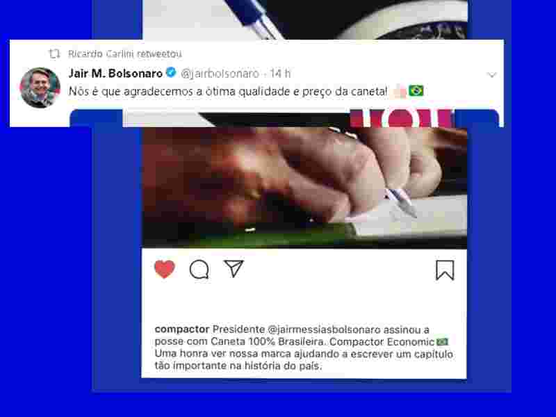 “Não foi BIC!” Empresa reclama nas redes sociais o STATUS de caneta presidencial