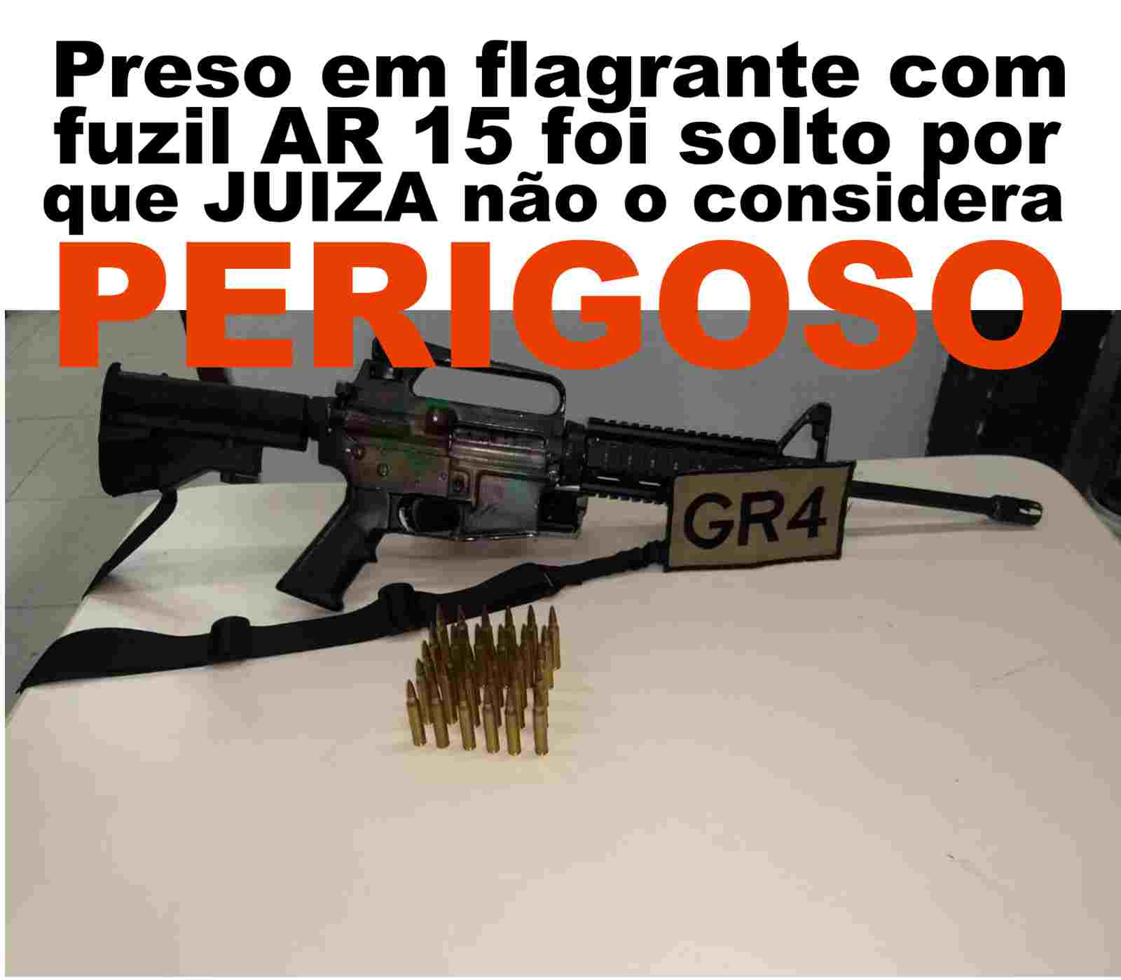 Homem preso com FUZIL AR 15 é solto imediatamente por não ser considerado PERIGOSO pela JUIZA de PLANTÃO. Policiais terão que se explicar por que o levaram sem camisa!