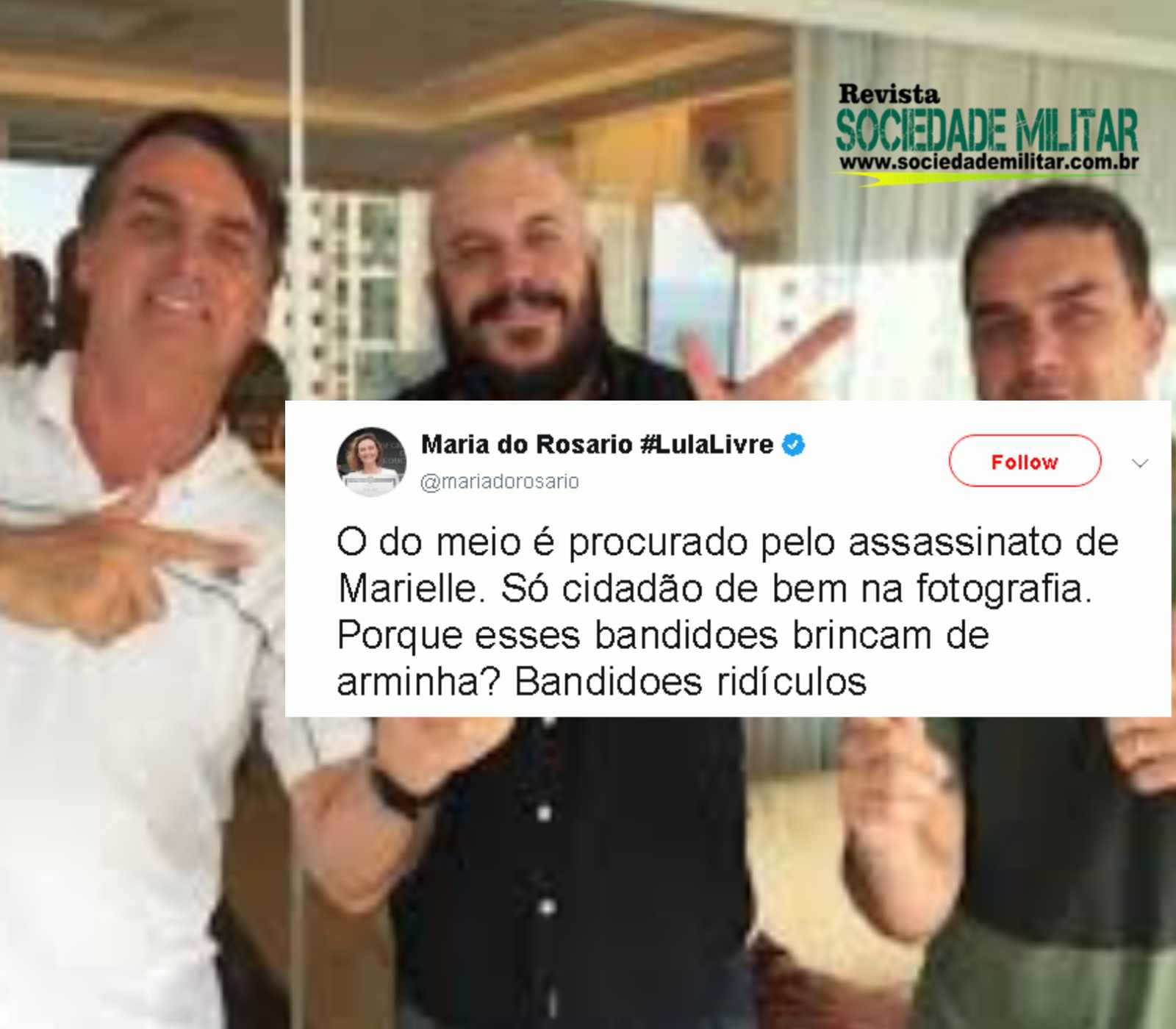 Maria do ROSÁRIO posta FAKE NEWS e deve ser processada por calúnia por ATOR de TROPA DE ELITE