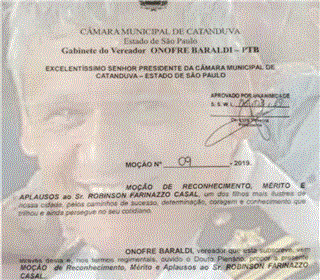 Comandante Robinson Farizazzo é homenageado em Catanduva