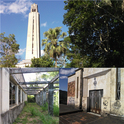 Tesouros abandonados. Monumento rodoviário, Rodovia Presidente Dutra (Rio de Janero)