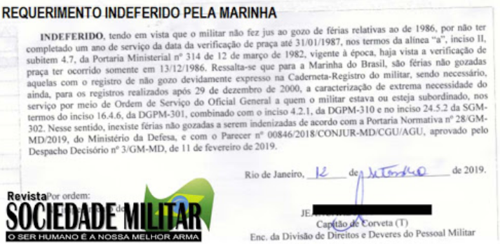 Requerimento de militar