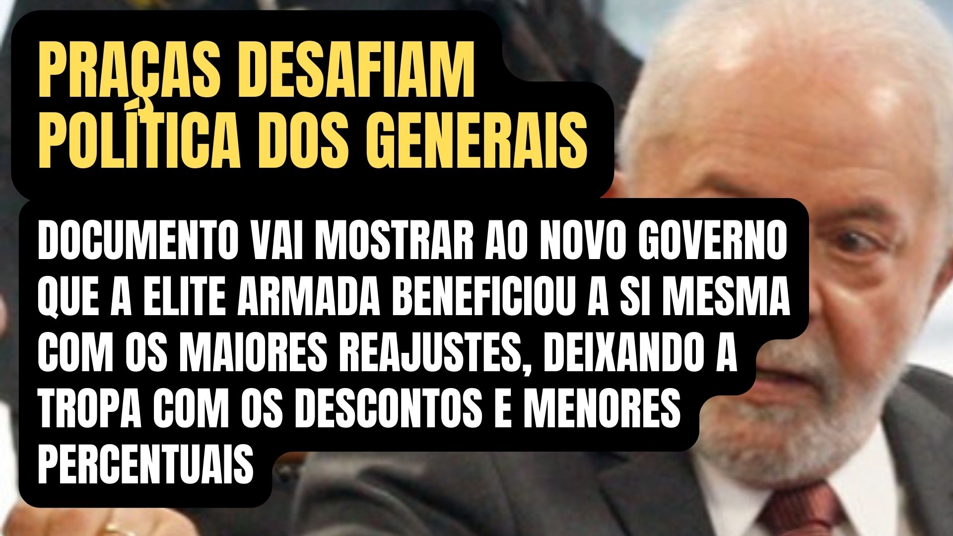 Militares que apoiaram Lula querem reunião com governo em formação. Com aliados influentes, grupo pretende provar que generais trariam a tropa