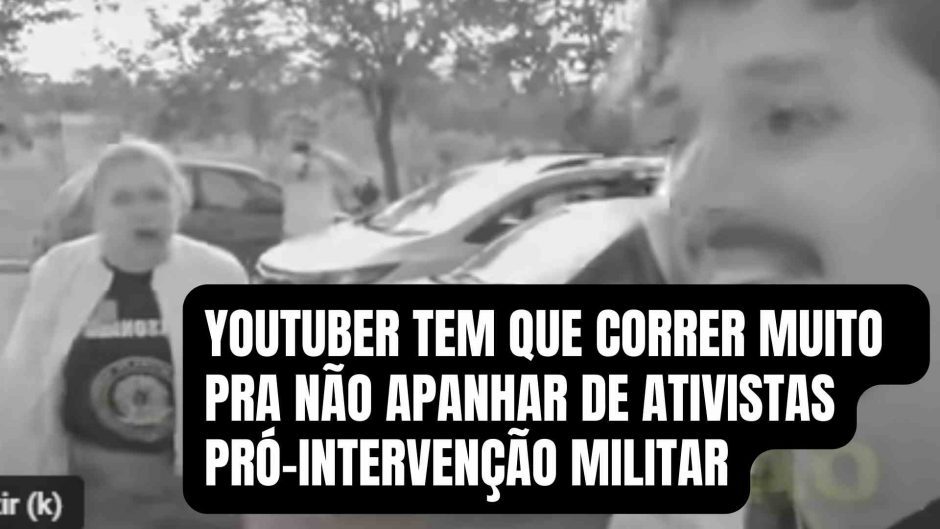 Ativista militar persegue manifestante “infiltrado” que chamou Bolsonaro de TchuTchuca