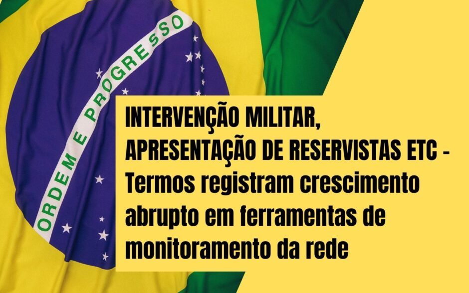 Atenção! Termos intervenção militar e reservistas (do Exército) têm crescimento súbito no trends do Google