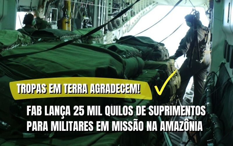 Missão perigosa! Aeronáutica lança 25 mil quilos de suprimentos e abastece tropas do Exército em missão no interior de Roraima