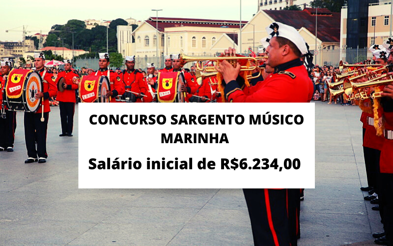 Grande oportunidade! Marinha do Brasil abre concurso para músico fuzileiro naval com salário inicial de R.234,00