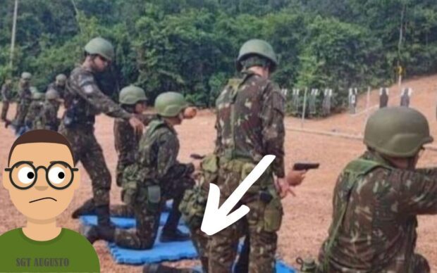 exercito tiros com tapete