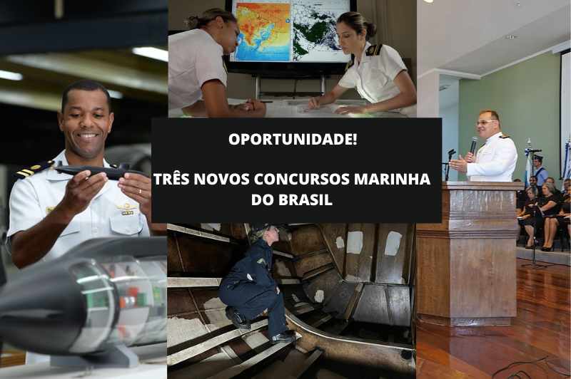 Oportunidade: Marinha do Brasil lança três concursos com remuneração inicial de R$9.070 e idade até 40 anos!