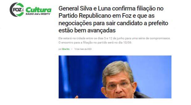 General quer ser prefeito de Curitiba