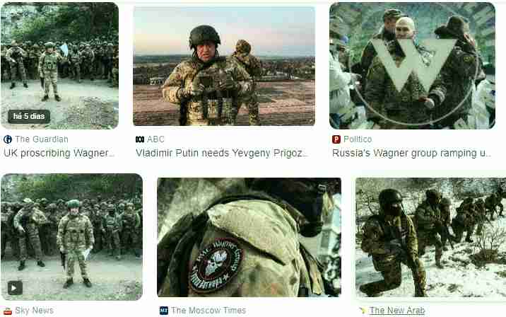 Departamento de Estado denunciam o grupo Wagner, exército de mercenários contratado por Putin