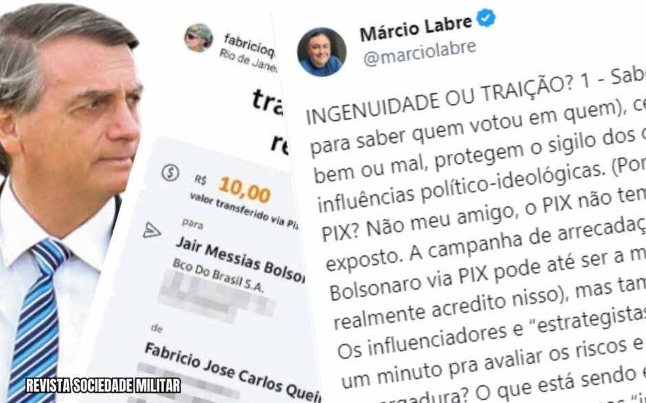 Doação por PIX para Bolsonaro: Marcio Labre diz que ação é suicídio, permite saber “contra ou a favor de quem é o CPF”