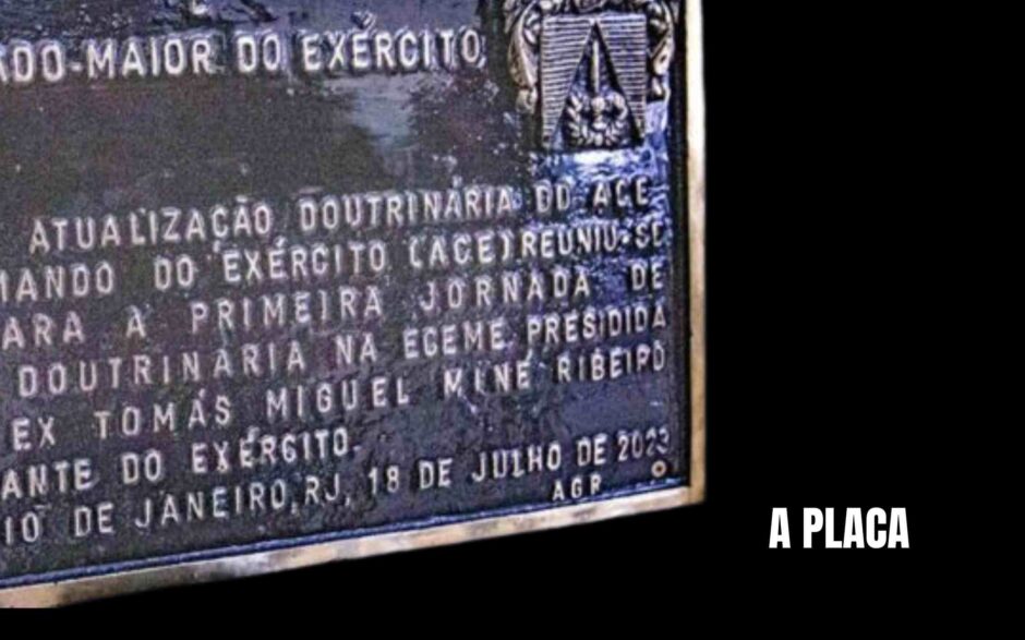 Alto Comando do Exército: a placa por nada, deles para eles mesmos