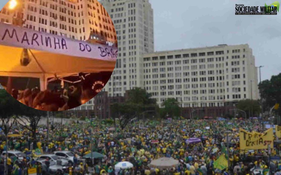 Marinha nos extremos da política: a “barraca da Marinha” foi referência no acampamento patriota no Rio, mas a força hoje é criticada por condecorar governistas