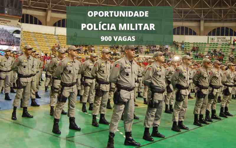 900 vagas para Polícia Militar, salário inicial de R$4,2 mil, basta ter ensino médio