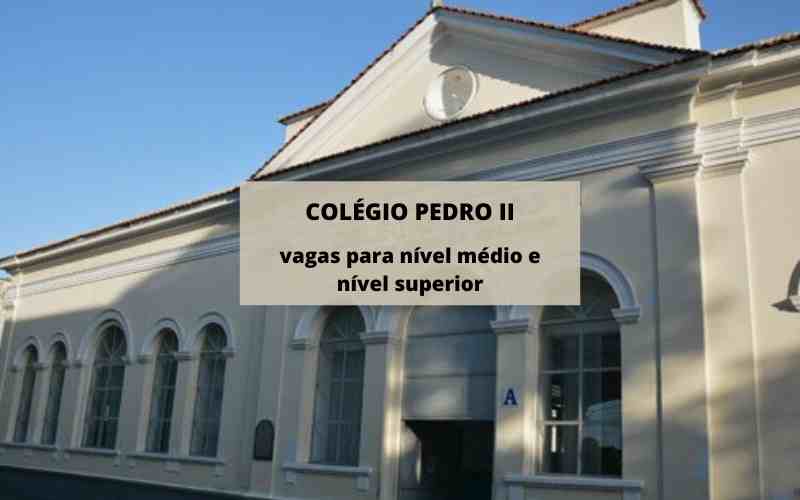 Pedro II divulga vagas para nível médio, técnico e superior, salário inicial chega a R$4.556,92