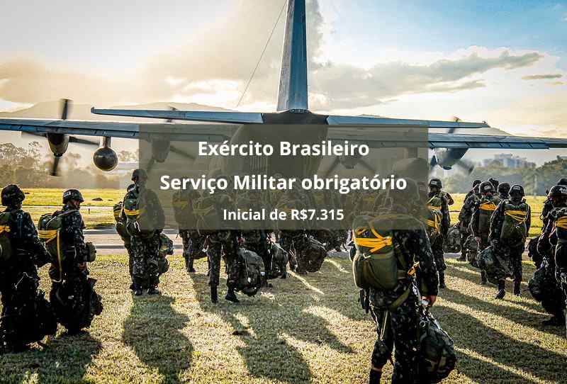 Exército está convocando pessoas de até 38 anos, sem concurso, inicial de R$7.315
