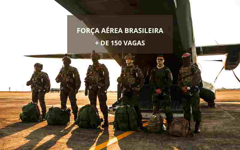 Aeronáutica abre mais de 150 vagas: Oportunidade pede ensino médio para concorrer