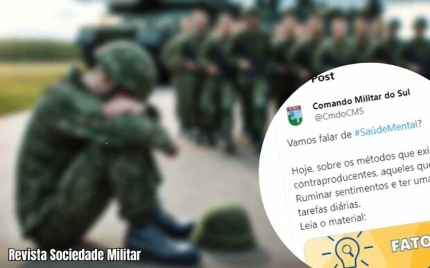 Imagem de militar chorando no quartel Revista Sociedade Militar