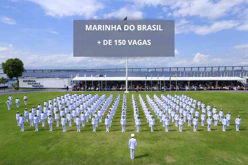 Ensino Médio com salário: Mais de 150 vagas na Marinha do Brasil, confira como se inscrever
