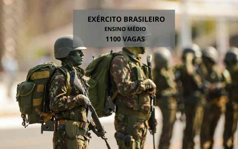 Exército Brasileiro abriu 1100 vagas, basta ter ensino médio, confira detalhes e como se inscrever