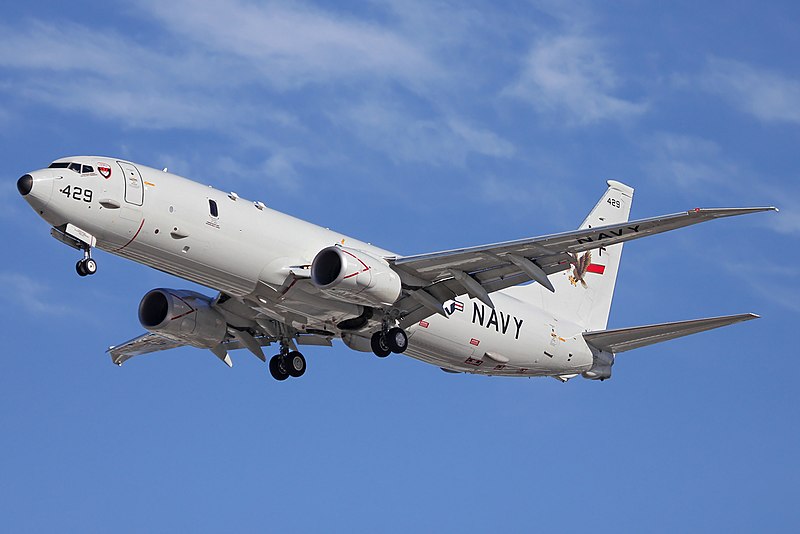 Boeing P-8 Poseidon da US NAVY. fOTO: Wikipédia