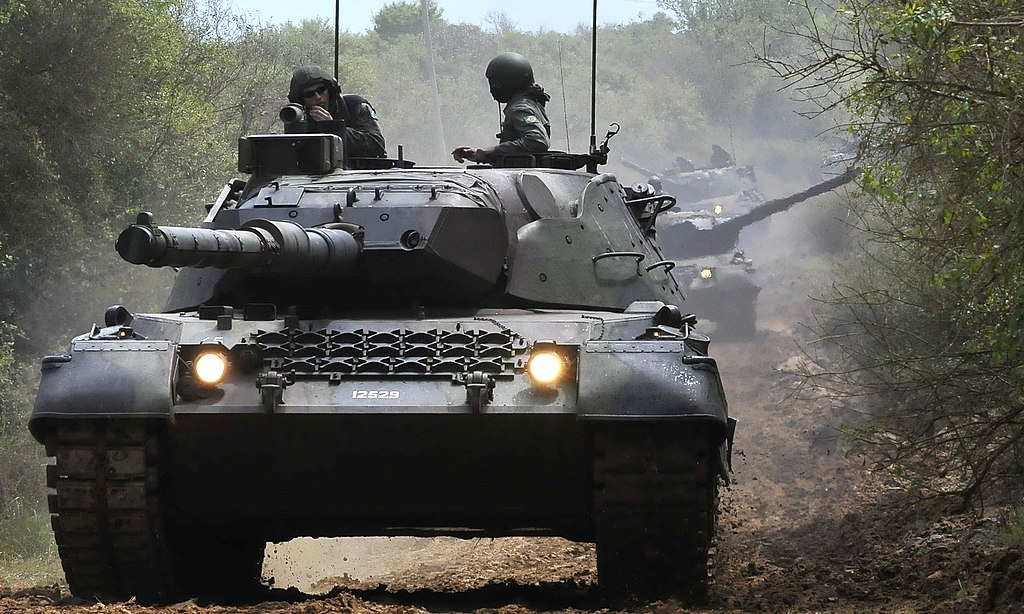 Leopard 1A5 do EB. Foto: Exército Brasileiro em Rosário do Sul - RS
