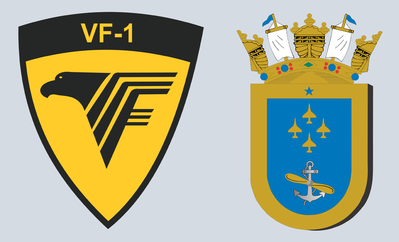 Logo e Brasão do Esquadrão Falcão VF-1