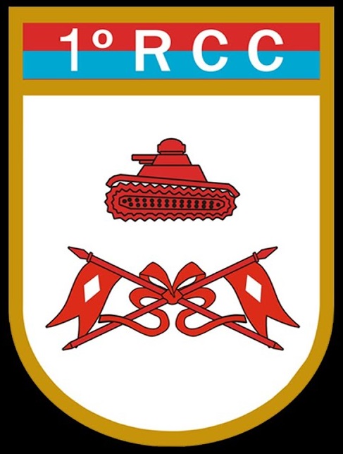 Escudo do 1º RCC Vanguardeiro de Santa Maria, RS