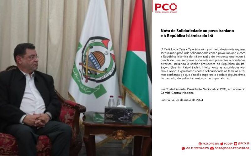 PCO presta apoio à ditadura teocrática do Irã