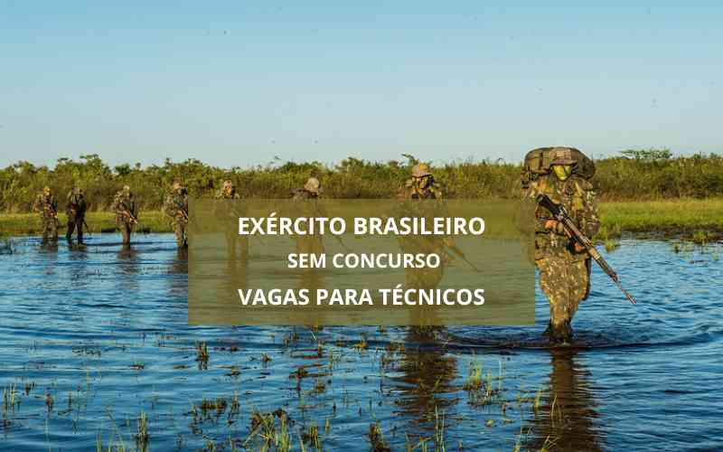 Exército abre convocação só até quarta-feira, sem concurso, para oficiais técnicos, inicial de até R$7.490,00