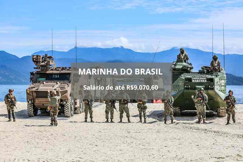 Marinha abre vagas até terça-feira para profissionais de até 35 anos, salário inicial de R$9.070,60