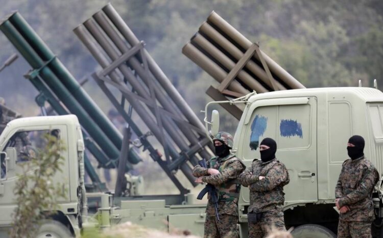 Hezbollah realizando exercício de treinamento em Aaramta, Jezzine, sul do Líbano. Fonte: Agência de Notícias Tasnim / Divulgação
