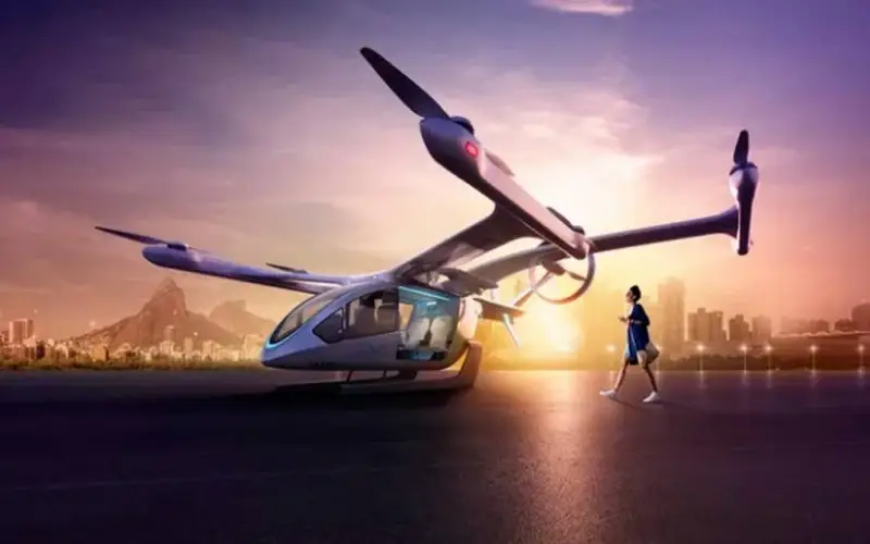 EVE revela no Reino Unido seu protótipo de táxi aéreo revolucionário: Design e tecnologia avançados garantem eficiência e inovação no transporte aéreo urbano