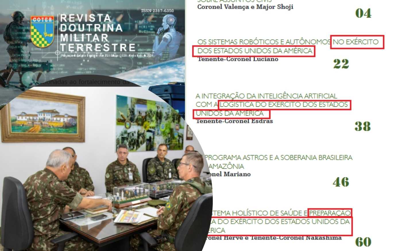 Alerta grave! Invasão estrangeira no Exército Brasileiro: revista de doutrina militar dá maior destaque para exércitos de outros países