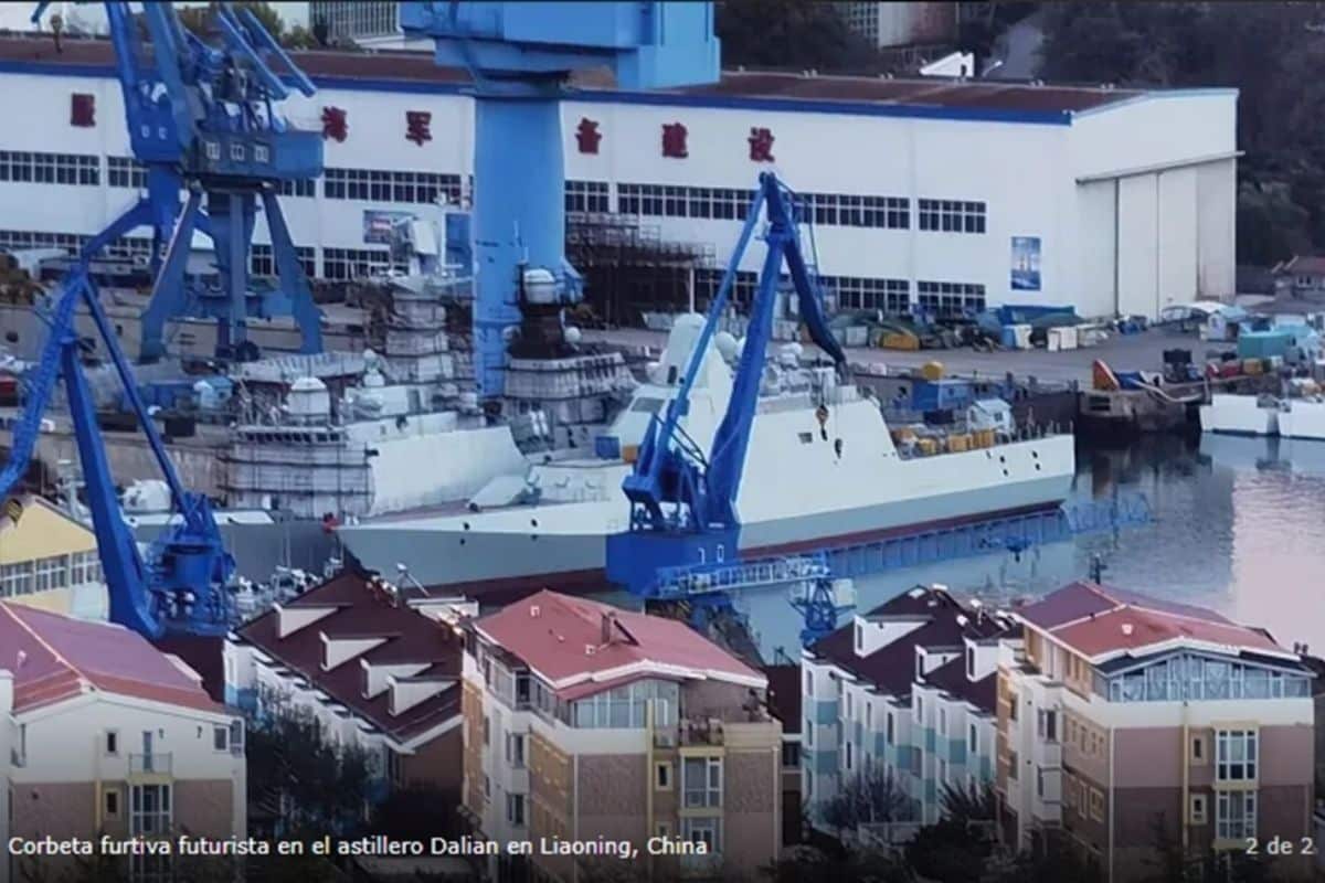 Se filtram imagens secretas do novo navio da marinha chinesa, uma nova corveta furtiva que pode confundir até os melhores radares