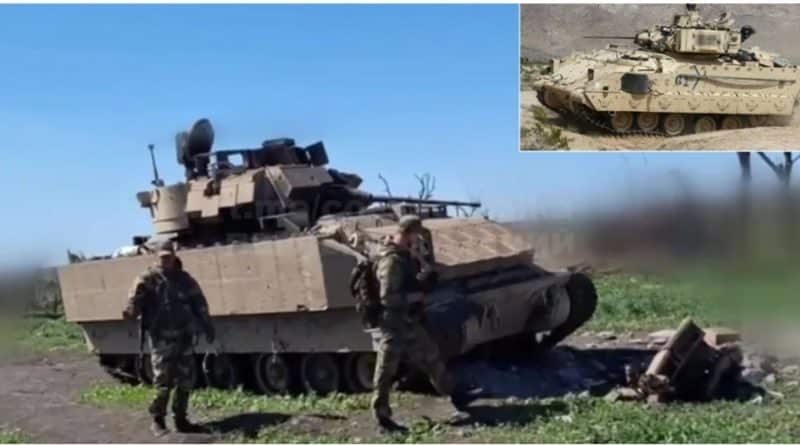 Exército russo captura o avançado veículo de combate blindado Bradley M7 BFIST, fornecido pelos Estados Unidos para apoiar operações militares da Ucrânia