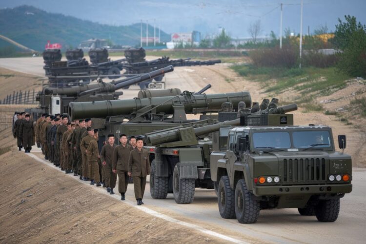 Exército - Coreia do Norte - Rússia - artilharia