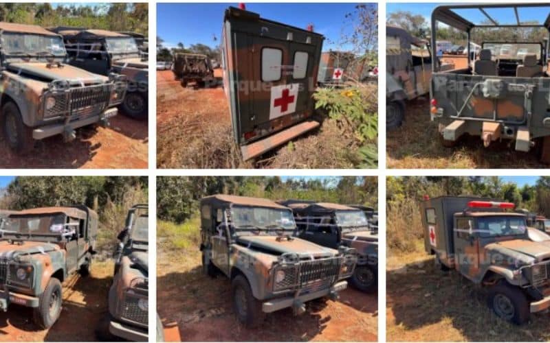 109 veículos do Exército Brasileiro em leilão com lances abaixo do mercado: Land Rover Defender por R$ 7 mil e Toyota Bandeirante Ambulância 4×4 a partir de R$ 3 mil