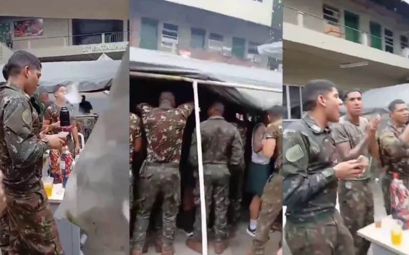Exército se pronuncia sobre mais uma festa regada a pagode, bebidas e narguilé em batalhão paraquedista no Rio de Janeiro: “Não houve uso de recursos públicos”