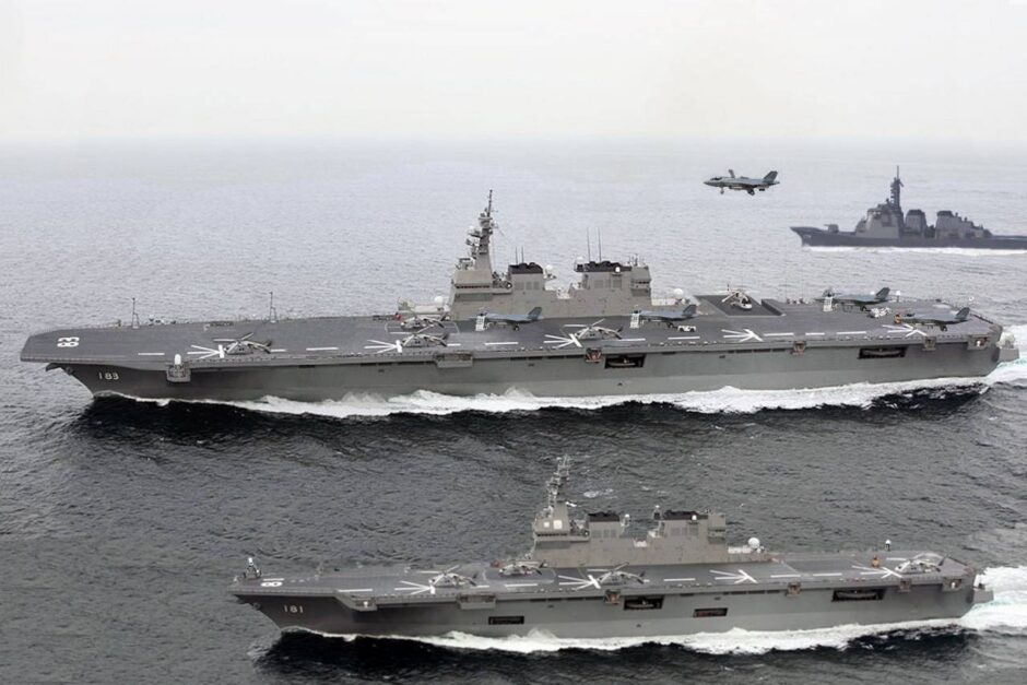 Após 75 anos, a Marinha do Japão volta a usar porta-aviões em resposta às tensões com China e Coreia do Norte