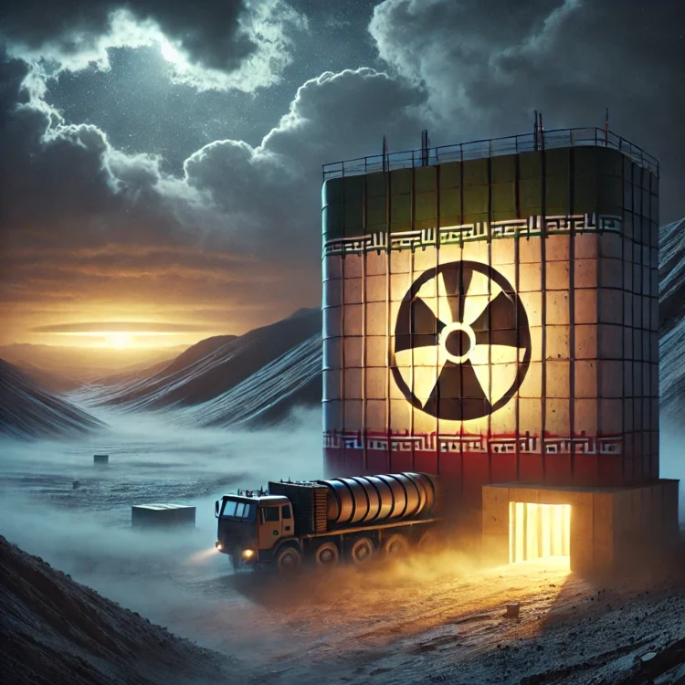 Imagem mostra símbolo nuclear, ilustrando que o Irã está prestes a conseguir fazer uma bomba atômica.