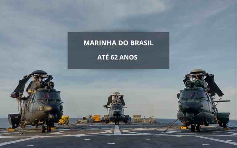 Marinha do Brasil abre vagas sem concurso para profissionais de até 62 anos até amanhã, confira como participar do Processo Seletivo