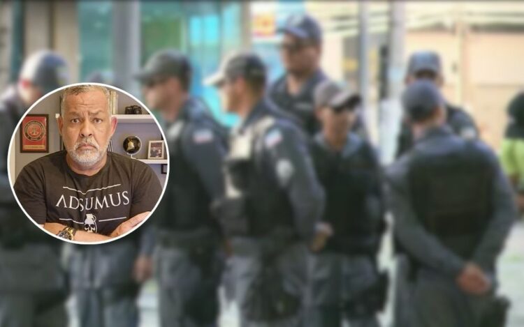 Policiais reunidos