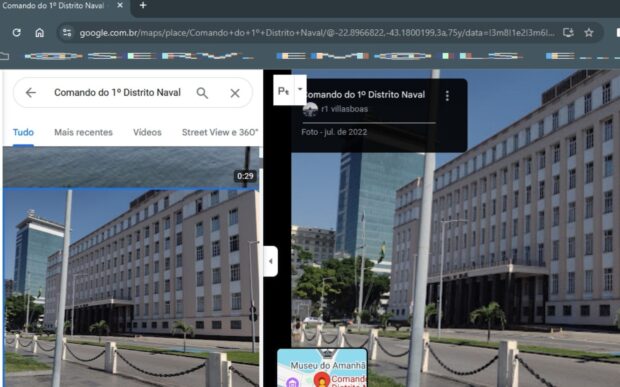 Imagem Marinha do Brasil 1DN na Praça Mauá - Google Maps