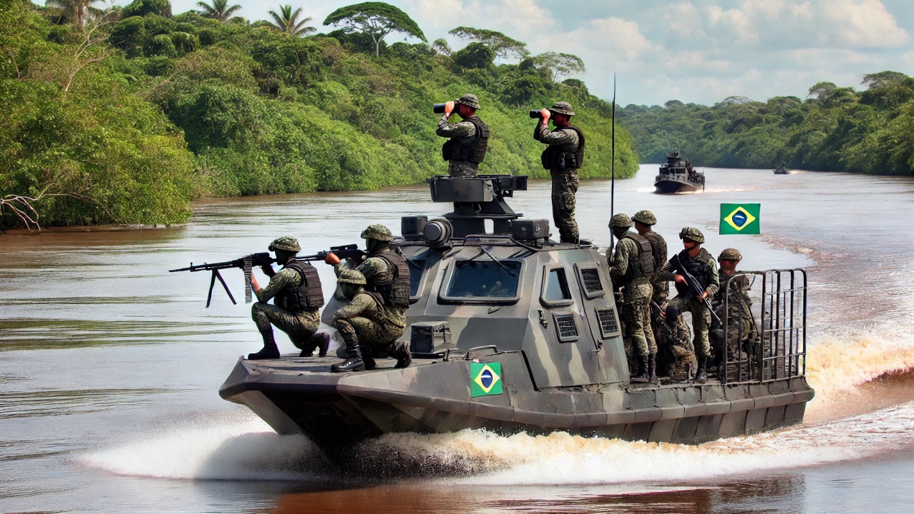 Exército Brasileiro intensifica o combate ao crime nas fronteiras com embarcações blindadas